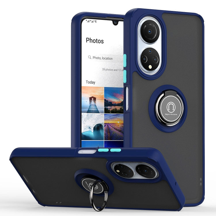 For Honor X7 Q Shadow 1 Series TPU + PC Phone Case with Ring(Royal Blue) - Mobile Accessories by buy2fix | Online Shopping UK | buy2fix