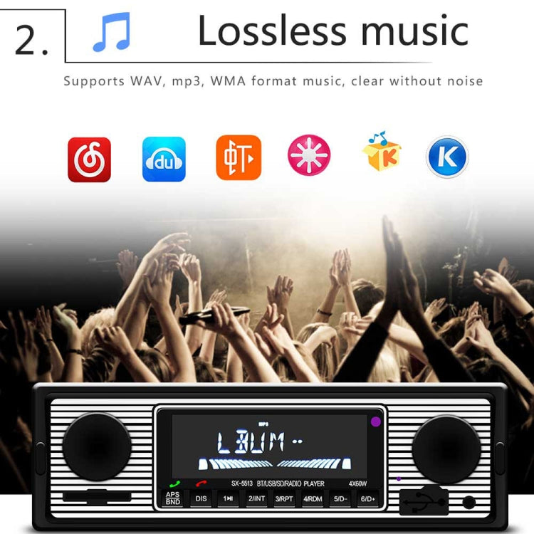 SX-5513 Car LCD Bluetooth 12V MP3 Player, Support FM / TF / U Disk - In Car by buy2fix | Online Shopping UK | buy2fix