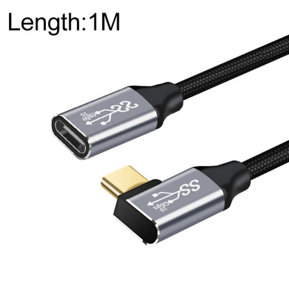 1m 10Gbps USB-C / Type-C Female to Male Elbow Charging Data Transmission Extension Cable - Computer & Networking by buy2fix | Online Shopping UK | buy2fix