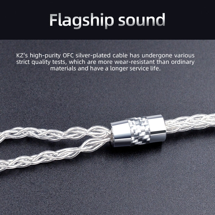 KZ OFC 0.75mm Standard Pin High-Purity Silver-Plated 152 Pin Headphone Upgrade Cable,Length: 1.2m For ZS10PRO(Section C) - Cable & Splitter by KZ | Online Shopping UK | buy2fix