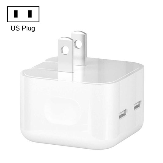 PD 50W Dual USB-C / Type-C Ports Charger(US Plug) - Apple Accessories by buy2fix | Online Shopping UK | buy2fix