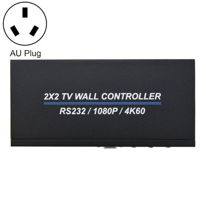 BT100 4K 60Hz 1080P 2 x 2 TV Wall Controller, Plug Type:AU Plug(Black) - Splitter by buy2fix | Online Shopping UK | buy2fix