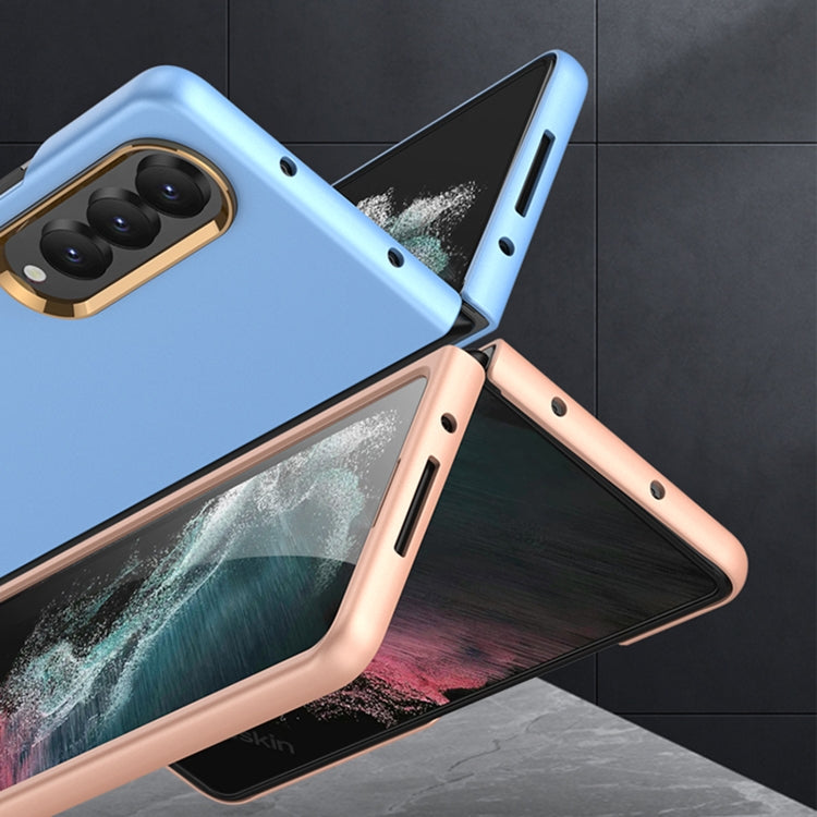 For Samsung Galaxy Z Fold4 GKK Ultra-thin Electroplating Lens Frame Phone Case(Grey) - Galaxy Z Fold4 5G Cases by GKK | Online Shopping UK | buy2fix