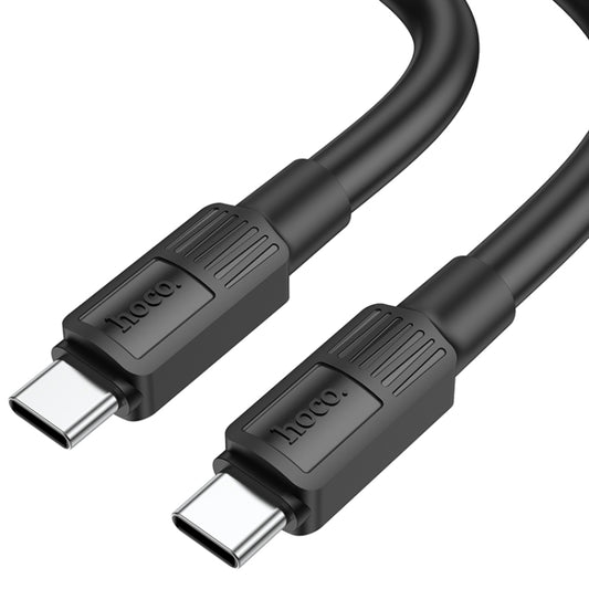 hoco X84 60W USB-C / Type-C to USB-C / Type-C Solid Charging Data Cable，Length：1m(Black) -  by hoco | Online Shopping UK | buy2fix