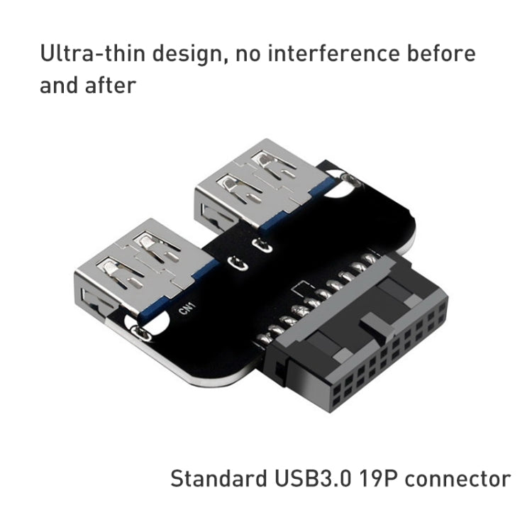 10 PCS 19/20Pin to Dual USB 3.0 Adapter Converter, Model:PH22 - Others by buy2fix | Online Shopping UK | buy2fix