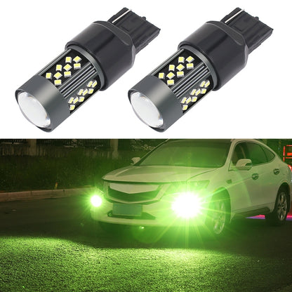 1 Pair 7443 12V 7W Strobe Car LED Fog Light(Lime Light) - In Car by buy2fix | Online Shopping UK | buy2fix