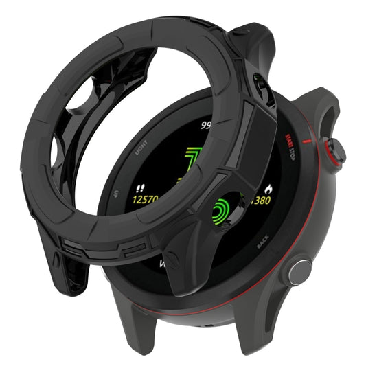 For Garmin Forerunner 955 Armor Hollow TPU Watch Case(Black) - Smart Wear by buy2fix | Online Shopping UK | buy2fix