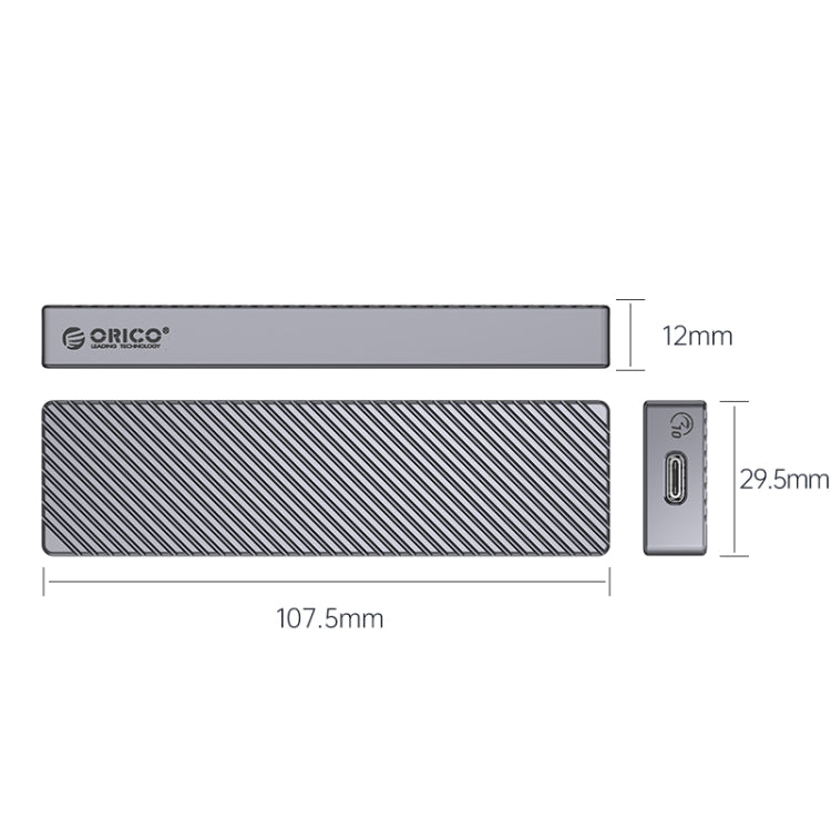 ORICO M212C3-G2-GY 10Gbps M.2 NVMe SSD Enclosure(Grey) - HDD Enclosure by ORICO | Online Shopping UK | buy2fix