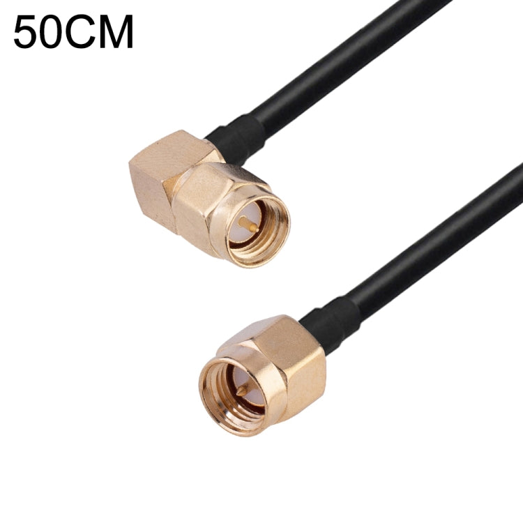 SMA Male Elbow to SMA Male RG174 RF Coaxial Adapter Cable, Length: 50cm - Connectors by buy2fix | Online Shopping UK | buy2fix