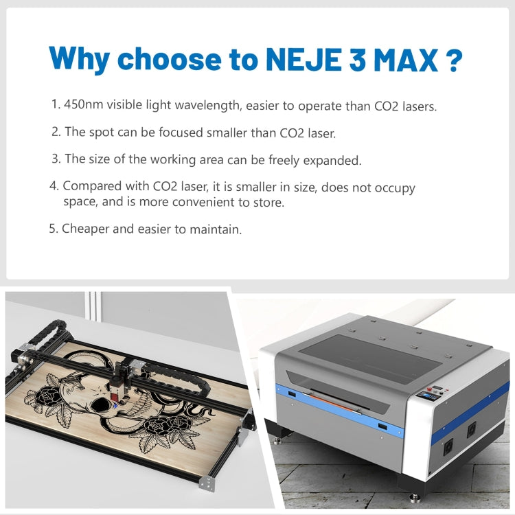 NEJE MASTER 3 MAX Laser Engraver with A40640 Dual Laser Beam Module(EU Plug) - Consumer Electronics by NEJE | Online Shopping UK | buy2fix