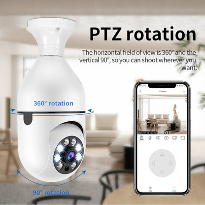 A6 2MP HD Light Bulb WiFi Camera Support Motion Detection/Two-way Audio/Night Vision/TF Card With 8G Memory Card - Security by buy2fix | Online Shopping UK | buy2fix