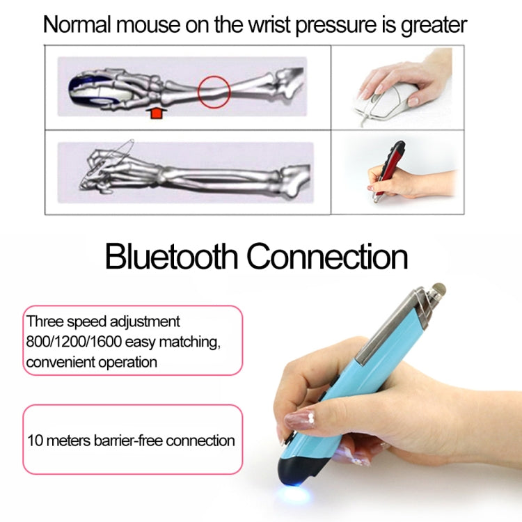 PR-08 Multifunctional Wireless Bluetooth Pen Mouse Capacitive Pen Mouse(Red) - Wireless Mice by buy2fix | Online Shopping UK | buy2fix