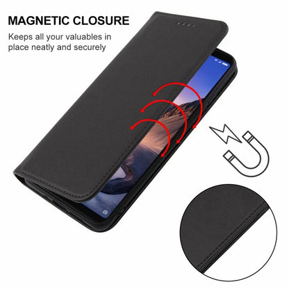 For Xiaomi Mi Max 3 Pro Magnetic Closure Leather Phone Case(Black) - Xiaomi Cases by buy2fix | Online Shopping UK | buy2fix