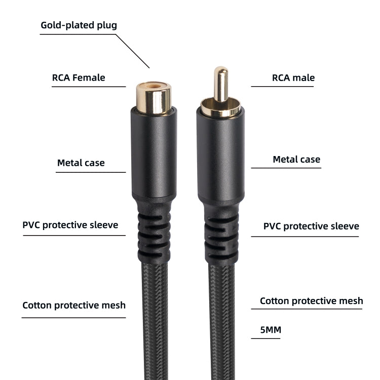 3709MF RCA Male to Female Audio & Video Extension Cable, Length:3m - RCA Cable by buy2fix | Online Shopping UK | buy2fix