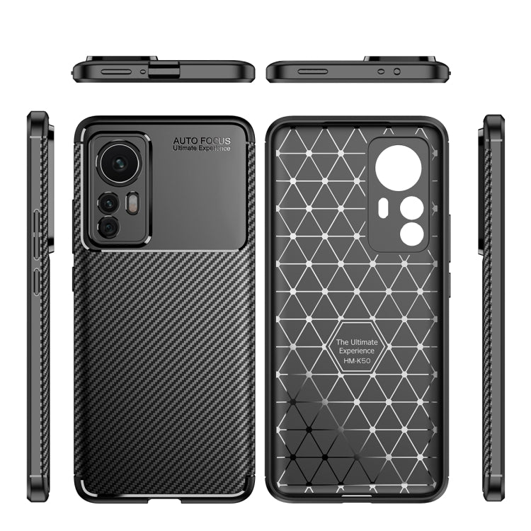 For Xiaomi Redmi K50 Ultra / Xiaomi 12T / 12T Pro Carbon Fiber Texture Shockproof TPU Phone Case(Black) - Xiaomi Cases by buy2fix | Online Shopping UK | buy2fix