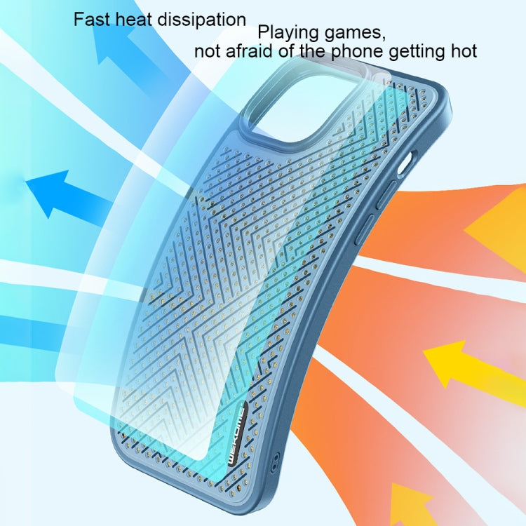 For iPhone 14 Plus WEKOME Graphene Heat Dissipation Phone Case (Blue) - iPhone 14 Plus Cases by WK | Online Shopping UK | buy2fix