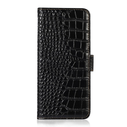 For Sony Xperia 5 IV Crocodile Top Layer Cowhide Leather Phone Case(Black) - Sony Cases by buy2fix | Online Shopping UK | buy2fix