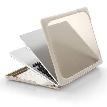 For MacBook Air 13.6 inch A2681 2022 TPU + PC Two-color Anti-fall Laptop Protective Case(Khaki) - MacBook Air Cases by buy2fix | Online Shopping UK | buy2fix