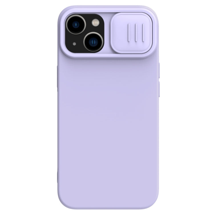 For iPhone 14 Plus  NILLKIN CamShield MagSafe Liquid Silicone Phone Case(Purple) - iPhone 14 Plus Cases by NILLKIN | Online Shopping UK | buy2fix