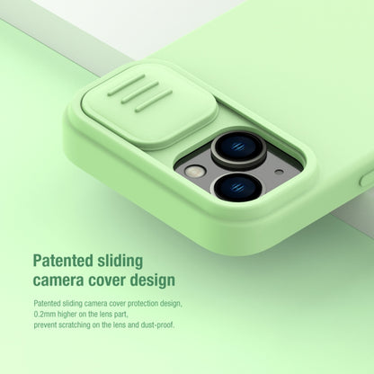 For iPhone 14 NILLKIN CamShield Liquid Silicone Phone Case(Green) - iPhone 14 Cases by NILLKIN | Online Shopping UK | buy2fix