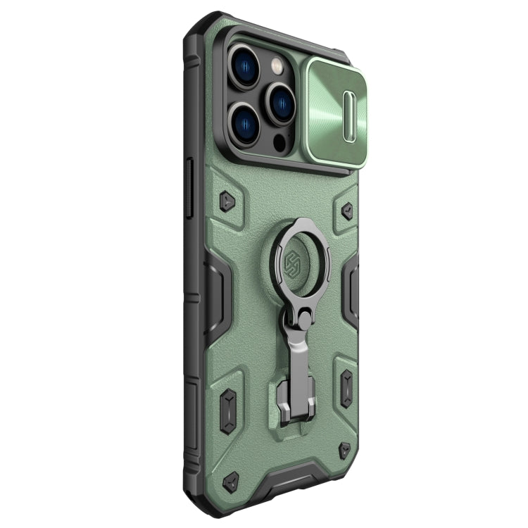 For iPhone 14 Pro Max NILLKIN CamShield Armor Pro Magnetic Phone Case(Green) - iPhone 14 Pro Max Cases by NILLKIN | Online Shopping UK | buy2fix