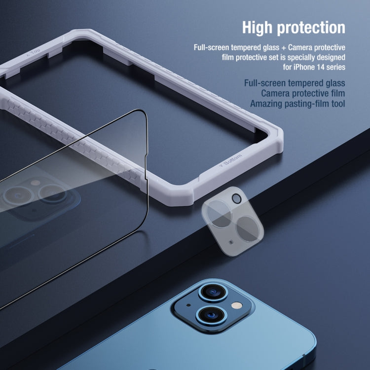 For iPhone 14 NILLKIN 2 in 1 HD Full Screen Tempered Glass Film + Camera Protector Set - iPhone 14 Tempered Glass by NILLKIN | Online Shopping UK | buy2fix