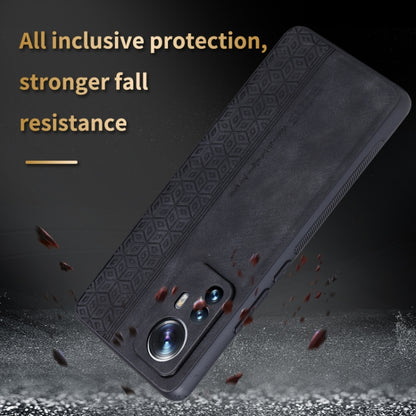 For Xiaomi 12 Pro / 12S Pro AZNS 3D Embossed Skin Feel Phone Case(Purple) - Xiaomi Cases by AZNS | Online Shopping UK | buy2fix