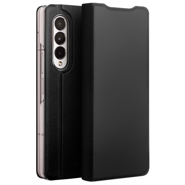 For Samsung Galaxy Z Fold3 5G/W22 5G QIALINO Ultrathin Genuine Leather Phone Case(Black) - Galaxy Phone Cases by QIALINO | Online Shopping UK | buy2fix