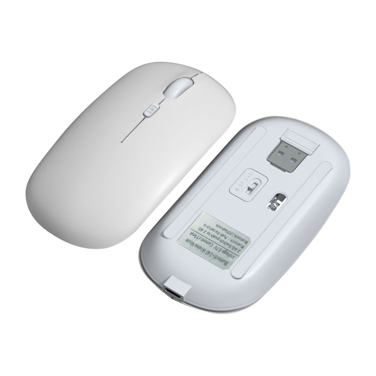 FOREV FVW312 1600dpi Bluetooth 2.4G Wireless Dual Mode Mouse(White) - Wireless Mice by buy2fix | Online Shopping UK | buy2fix