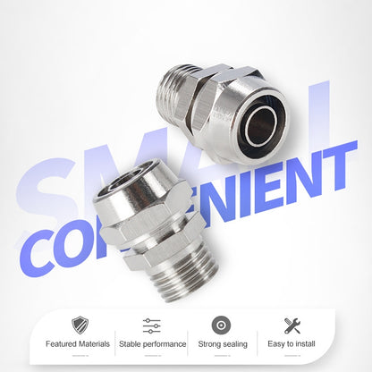 PC16-04 LAIZE Nickel Plated Copper Pneumatic Quick Fitting Connector -  by LAIZE | Online Shopping UK | buy2fix