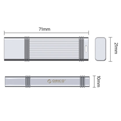 ORICO USB Flash Drive, Read: 100MB/s, Write: 50MB/s, Memory:64GB, Port:Type-C(Silver) - USB Flash Drives by ORICO | Online Shopping UK | buy2fix