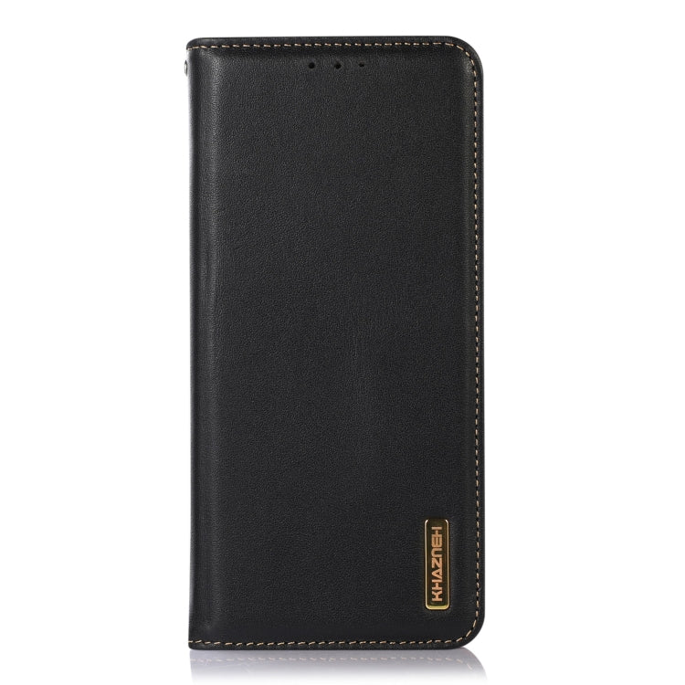 For Samsung Galaxy S23+ 5G KHAZNEH Nappa Top Layer Cowhide Leather Phone Case(Black) - Galaxy S23+ 5G Cases by buy2fix | Online Shopping UK | buy2fix