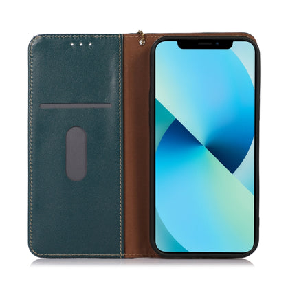For Samsung Galaxy S23 5G KHAZNEH Nappa Top Layer Cowhide Leather Phone Case(Green) - Galaxy S23 5G Cases by buy2fix | Online Shopping UK | buy2fix