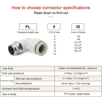 PL10-03 LAIZE PL Elbow Pneumatic Quick Fitting Connector -  by LAIZE | Online Shopping UK | buy2fix