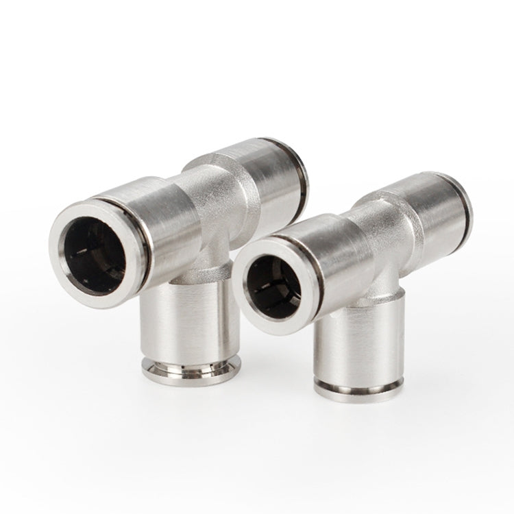 PE-6 LAIZE Nickel Plated Copper Tee Pneumatic Quick Fitting Connector -  by LAIZE | Online Shopping UK | buy2fix