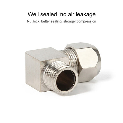 PL10-02 LAIZE Nickel Plated Copper Reducer Elbow Pneumatic Quick Fitting Connector -  by LAIZE | Online Shopping UK | buy2fix