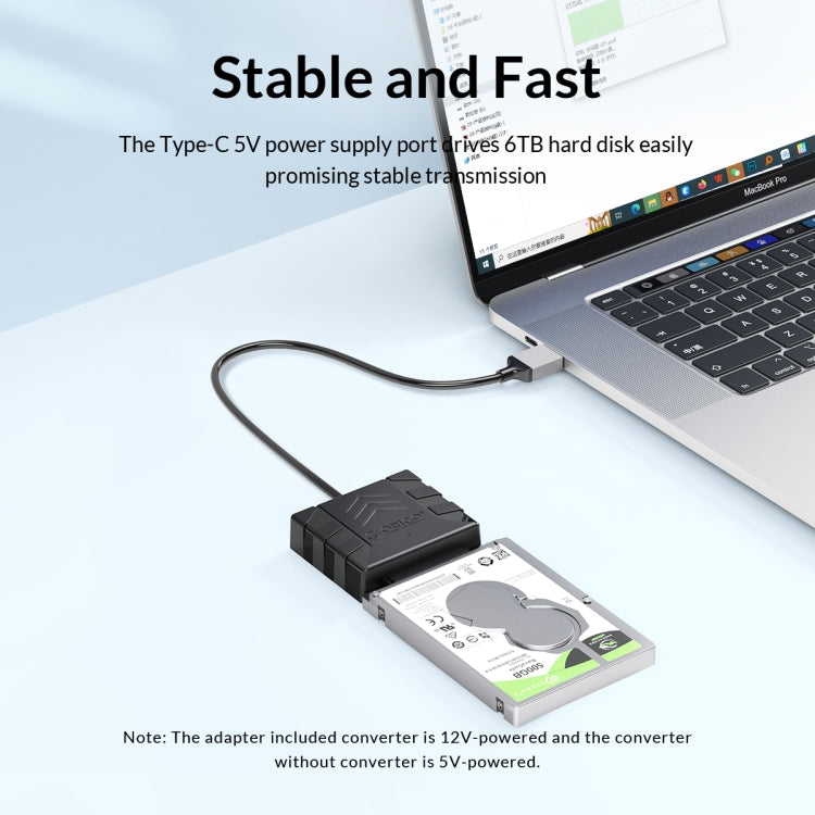 ORICO UTS1 Type-C / USB-C USB 3.0 2.5-inch SATA HDD Adapter with Silicone Case, Cable Length:0.3m - USB to IDE / SATA by ORICO | Online Shopping UK | buy2fix