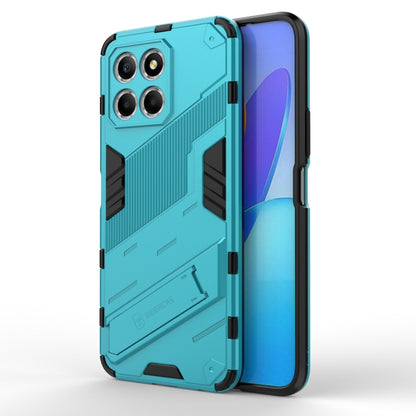 For Honor X8 5G Punk Armor PC + TPU Phone Case with Holder(Blue) - Honor Cases by buy2fix | Online Shopping UK | buy2fix