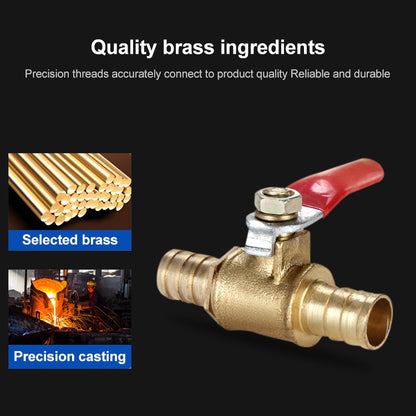 LAIZE Pneumatic Hose Barb Brass Shutoff Ball Valve, Specification:6mm -  by LAIZE | Online Shopping UK | buy2fix