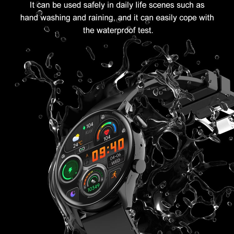Ochstin 5HK8 Pro 1.36 inch Round Screen Blood Oxygen Blood Pressure Monitoring Bluetooth Smart Watch, Strap:Leather(Black) - Smart Wear by OCHSTIN | Online Shopping UK | buy2fix