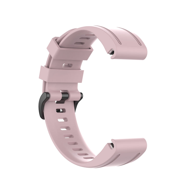 For Garmin Fenix 6S 20mm Quick Release Official Texture Wrist Strap Watchband with Plastic Button(Rose Pink) - Smart Wear by buy2fix | Online Shopping UK | buy2fix