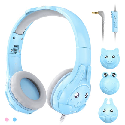 SoulBytes S31 Kids Wired Over-Ear Earphone with Microphone, Length: 1.5m(Blue) - Multimedia Headset by Soulbytes | Online Shopping UK | buy2fix