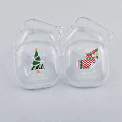 For Samsung Galaxy Buds Live Christmas Transparent TPU Earphone Case(Snowman) - Samsung Earphone Case by buy2fix | Online Shopping UK | buy2fix