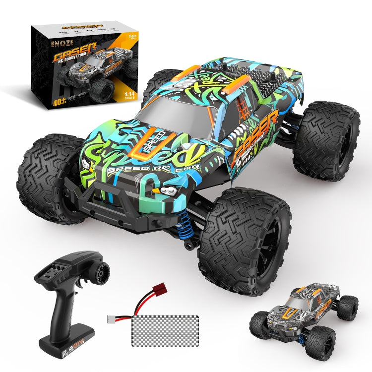 9000E 1:14 Full Scale Remote Control 4WD High Speed Car(Graffiti Blue) - RC Cars by buy2fix | Online Shopping UK | buy2fix