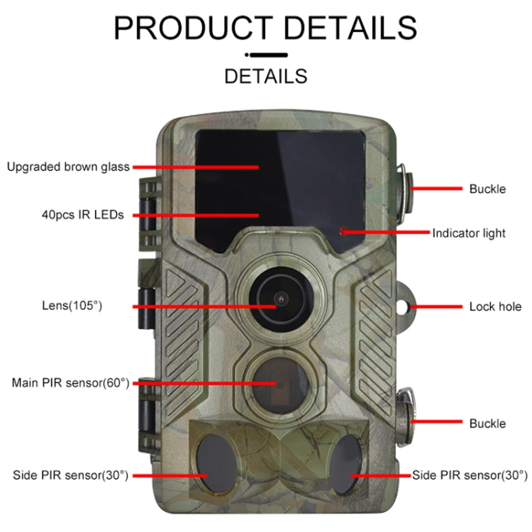 H881 21 Mega Pixels 2.4 inch TFT Screen Hunting Trail Camera - Hunting Cameras by buy2fix | Online Shopping UK | buy2fix