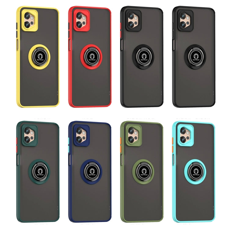 For Motorola Moto G32 Q Shadow 1 Series TPU + PC Phone Case with Ring(Army Green) - Motorola Cases by buy2fix | Online Shopping UK | buy2fix