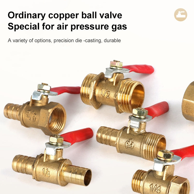 LAIZE Pneumatic Hose Connector Copper Ball Valve, Specification:Double Outside 2 1/4 inch -  by LAIZE | Online Shopping UK | buy2fix