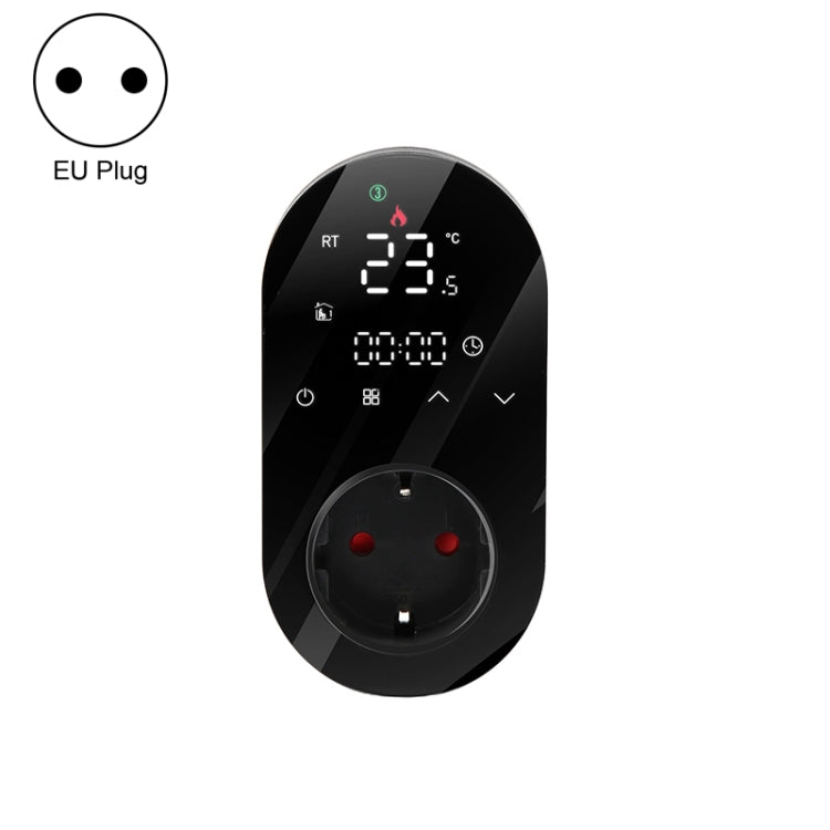 BHT12-E Plug-in LED Thermostat Without WiFi, EU Plug(Black) - Consumer Electronics by buy2fix | Online Shopping UK | buy2fix