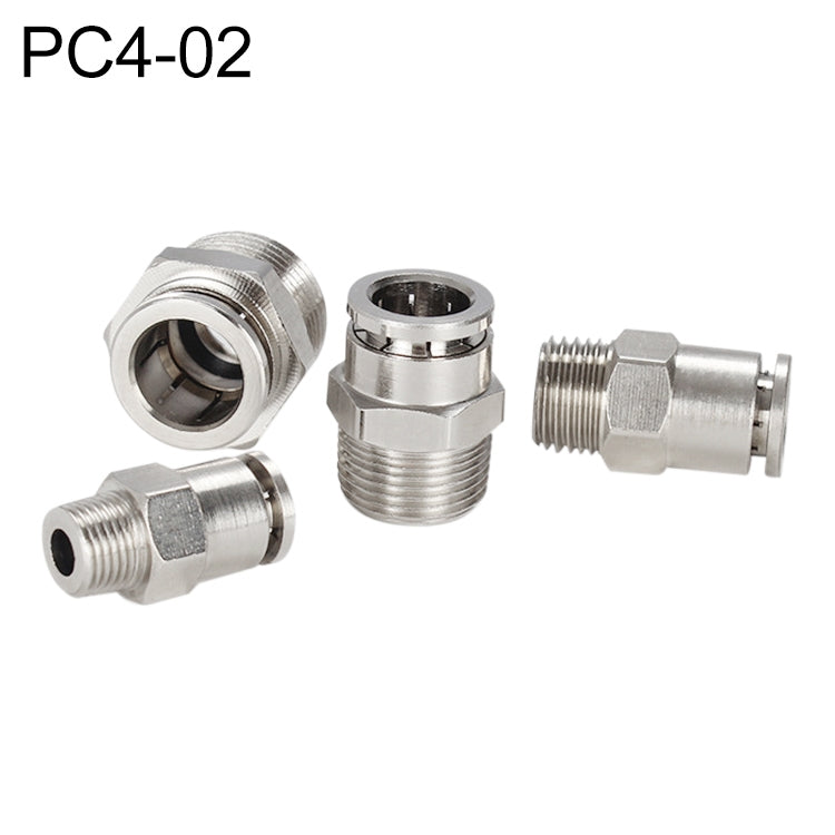 PC4-02 LAIZE Nickel Plated Copper Male Thread Straight Pneumatic Quick Connector -  by LAIZE | Online Shopping UK | buy2fix