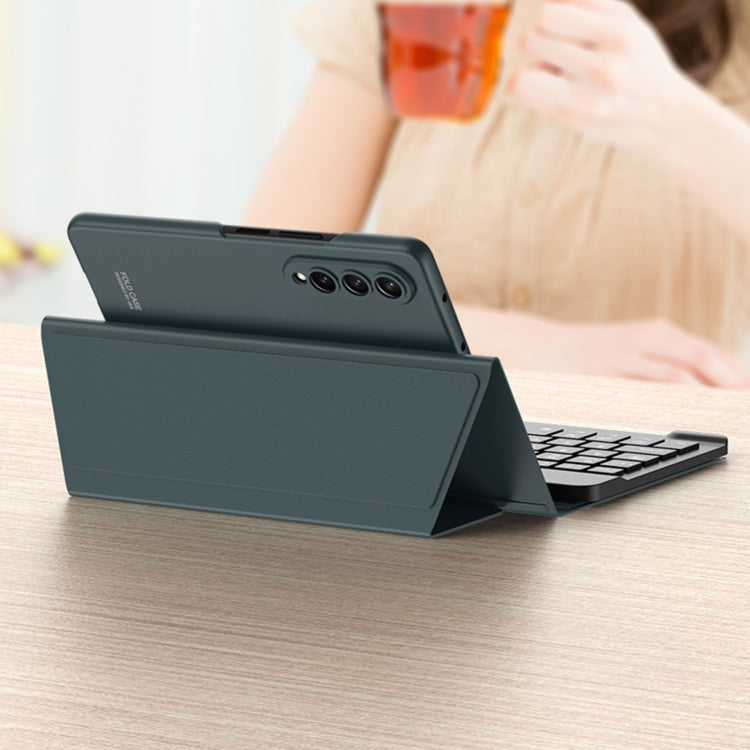 For Samsung Galaxy Z Fold4 GKK Magnetic Folding Bluetooth Keyboard Leather Case with Pen + Phone Case(Black) - Samsung Keyboard by GKK | Online Shopping UK | buy2fix